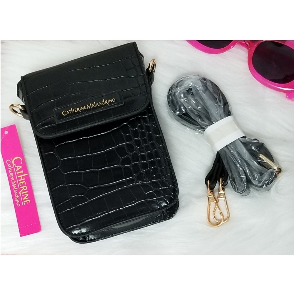 Black Croco Crossbody bag